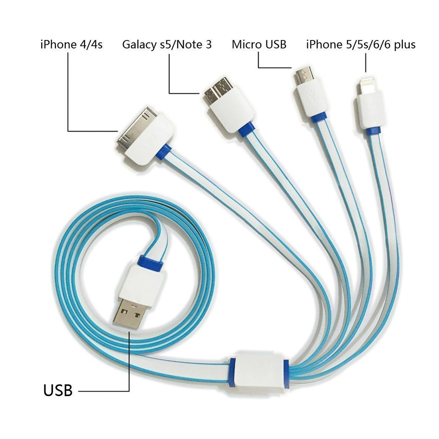 Callmate Fast charging 4 in 1 Cable - (Assorted Color) For Free Jus Pay Shipping Charges