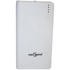 Callmate Leather Wallet 15600 mAh Power Bank (White)