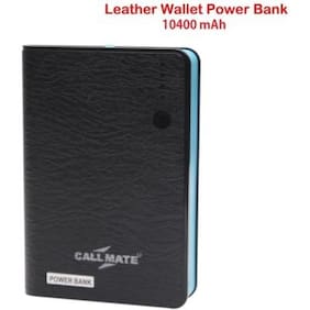 Callmate Leather Wallet 10400 mah Power Bank (Black)