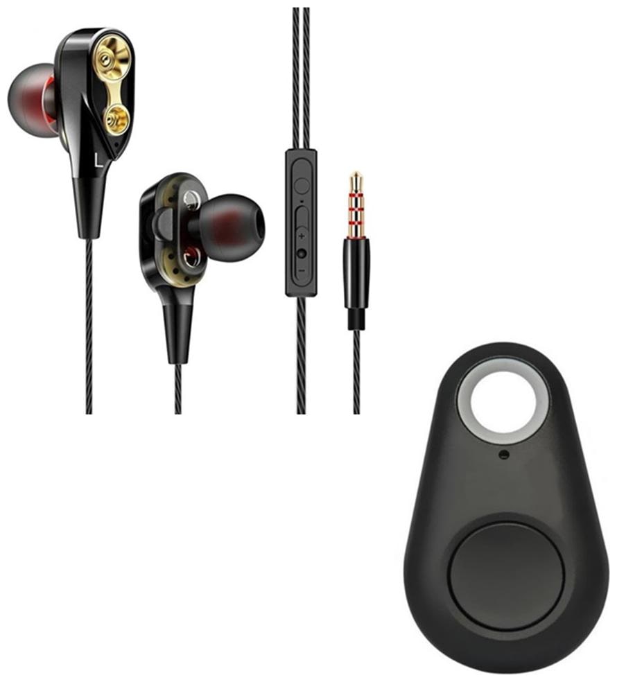 

Captcha 4D Double Moving Coil Noise Cancelling Earbuds in Ear Sports Headphones with Inbuilt Microphone With Wireless Bluetooth 4 0 Anti-lost Theft Alarm Device Tracker GPS Locator (Multi)