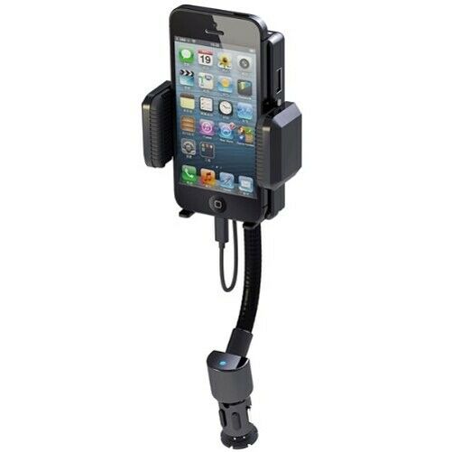

Car Mount FM Transmitter Charger Holder USB Port Dock Cradle for iPHONE iPOD