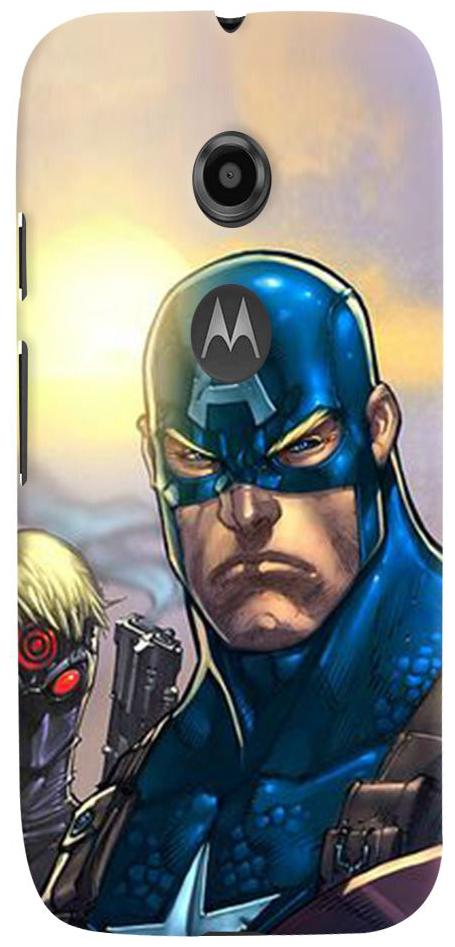 

CASE KING Polycarbonate Hard Back Cover For Moto E 2 ( Multi )