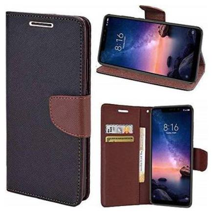 

Cellshop Faux Leather Flip Cover For Redmi Note 8 Pro ( Brown )