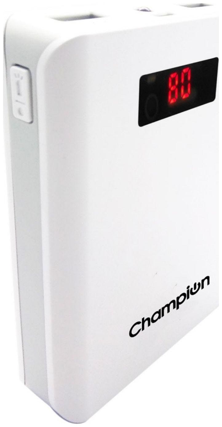 

Champion 10400 mAh Portable Power Bank - White