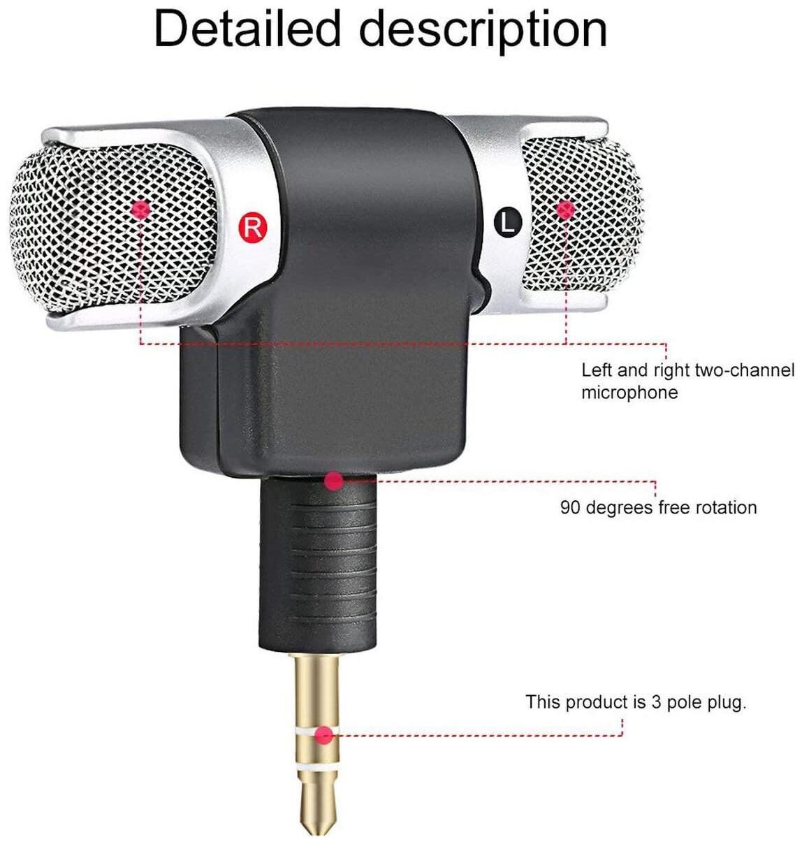 

TSV Digital Stereo Microphone Mic 3 5mm Mini Jack PC Laptop Notebook