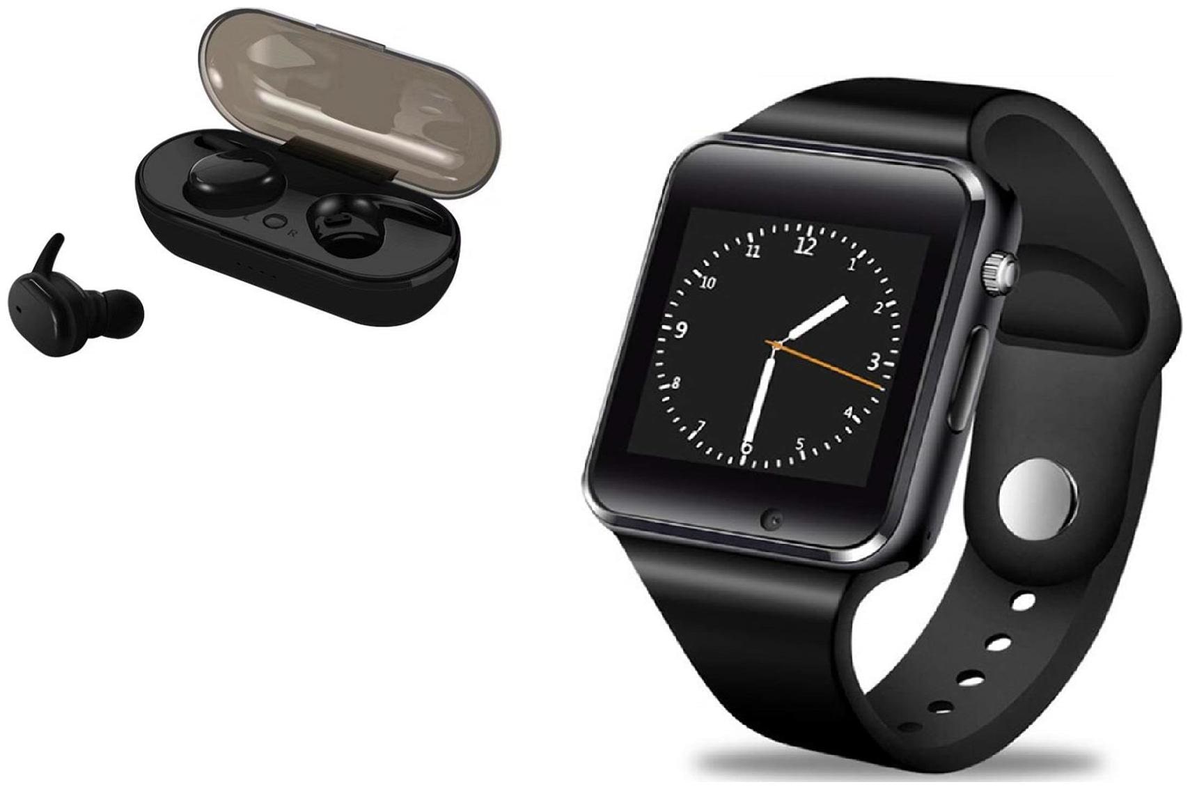 

CHG Tws 4 In the Ear Bluetooth Headset And A1 Smart Watch-01