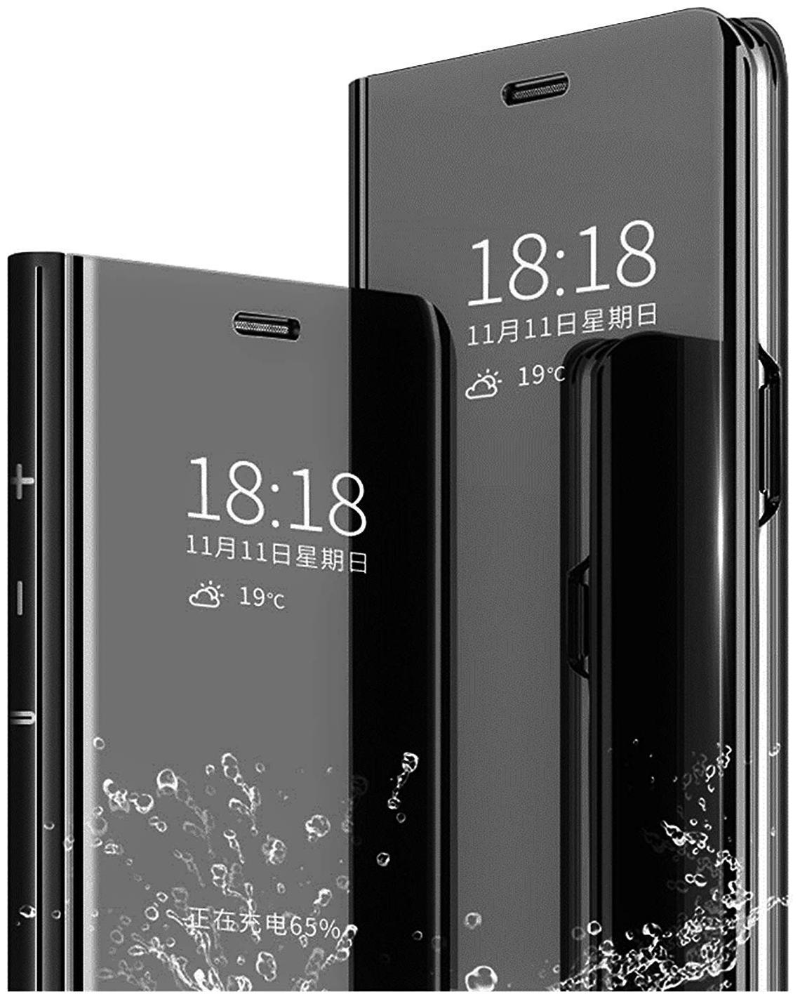 

EXOTIC FLOURISH Glass Flip Cover For Samsung Galaxy A20s ( Black )