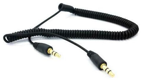 

COILED AUX CABLE CAR STEREO WIRE AUDIO SPEAKER CORD for SMARTPHONE TABLETS