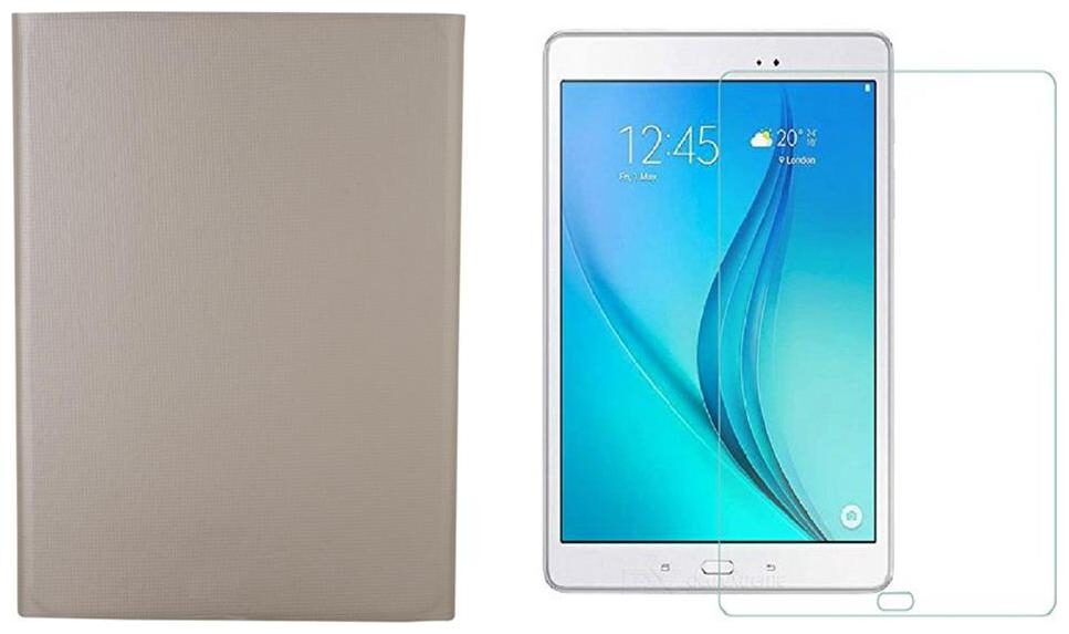 Colorcase Tablet Flip Cover Case for Samsung Galaxy Tab S3 9.7 Gold with Tempered Glass Combo Set