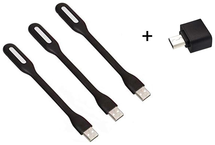 

Combo of 3 Flexible USB LED Light With 3 OTG Socket for Daily Use By RRS SONS