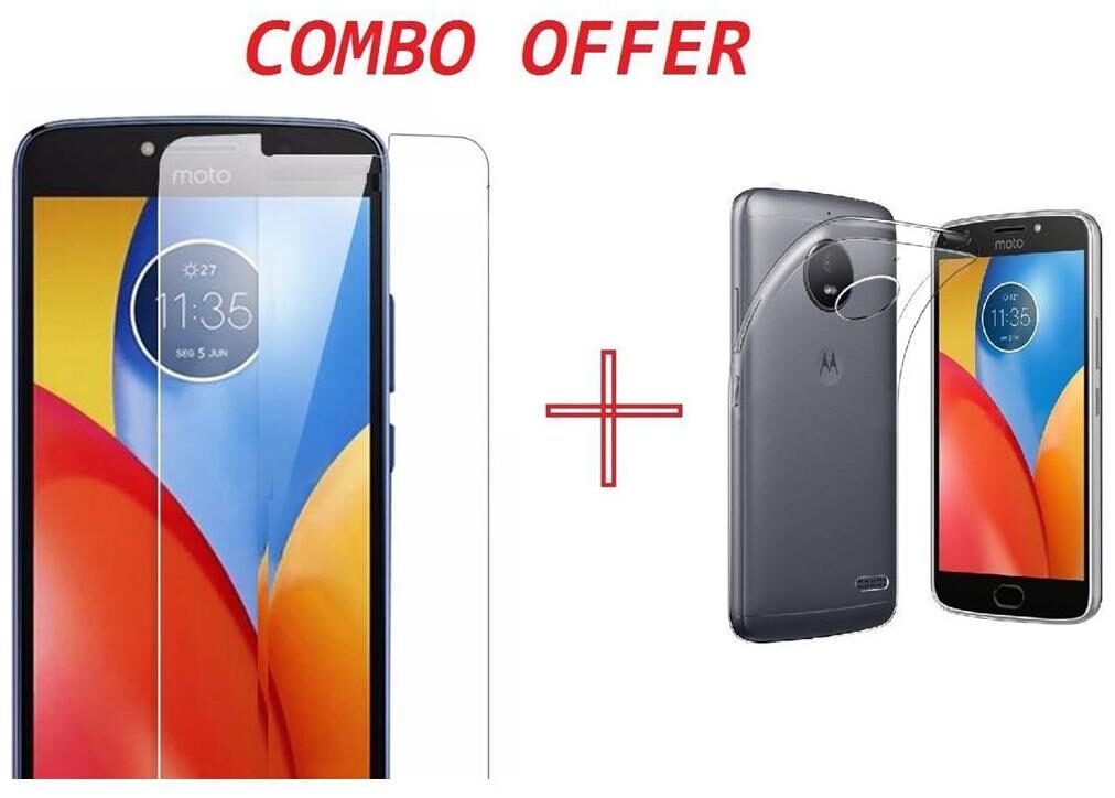 

Combo Of Mascot Max Back Cove and Tempered Glass For Motorola Moto E4 Plus (Transparent)
