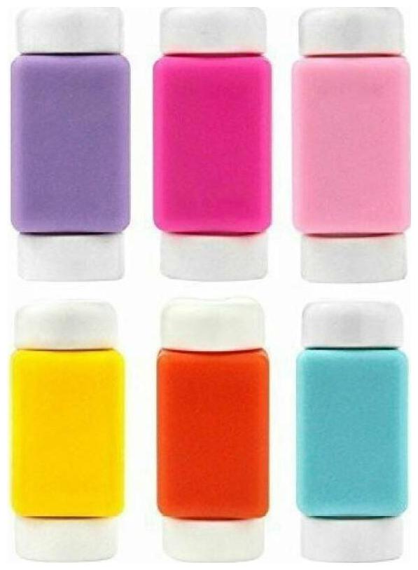 

Comfort Usb Cable Clips Cable Protector Saver USB Data Charging Cable for both ends of Cable (Pack of 6) Multi Color