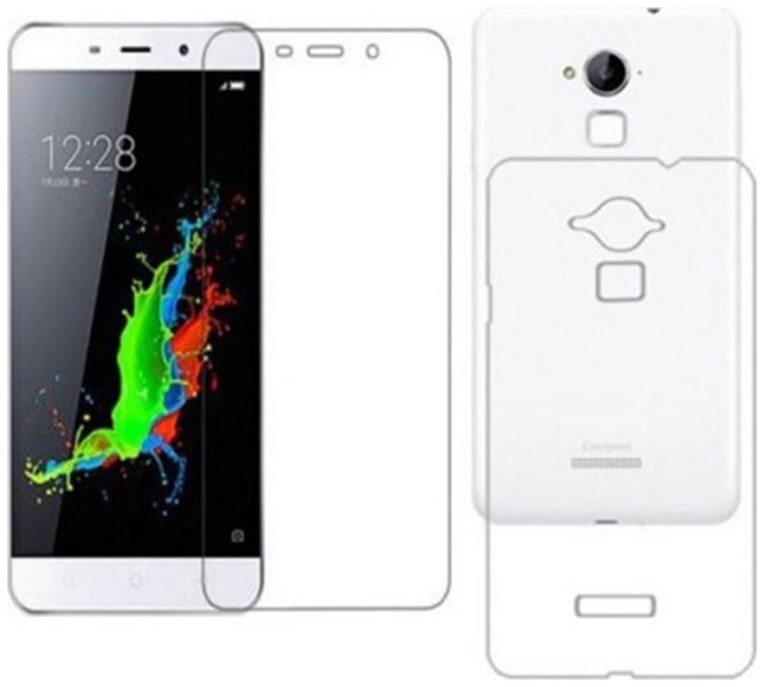 Coolpad Note3 lite Transparent back cover clear with tempered glass