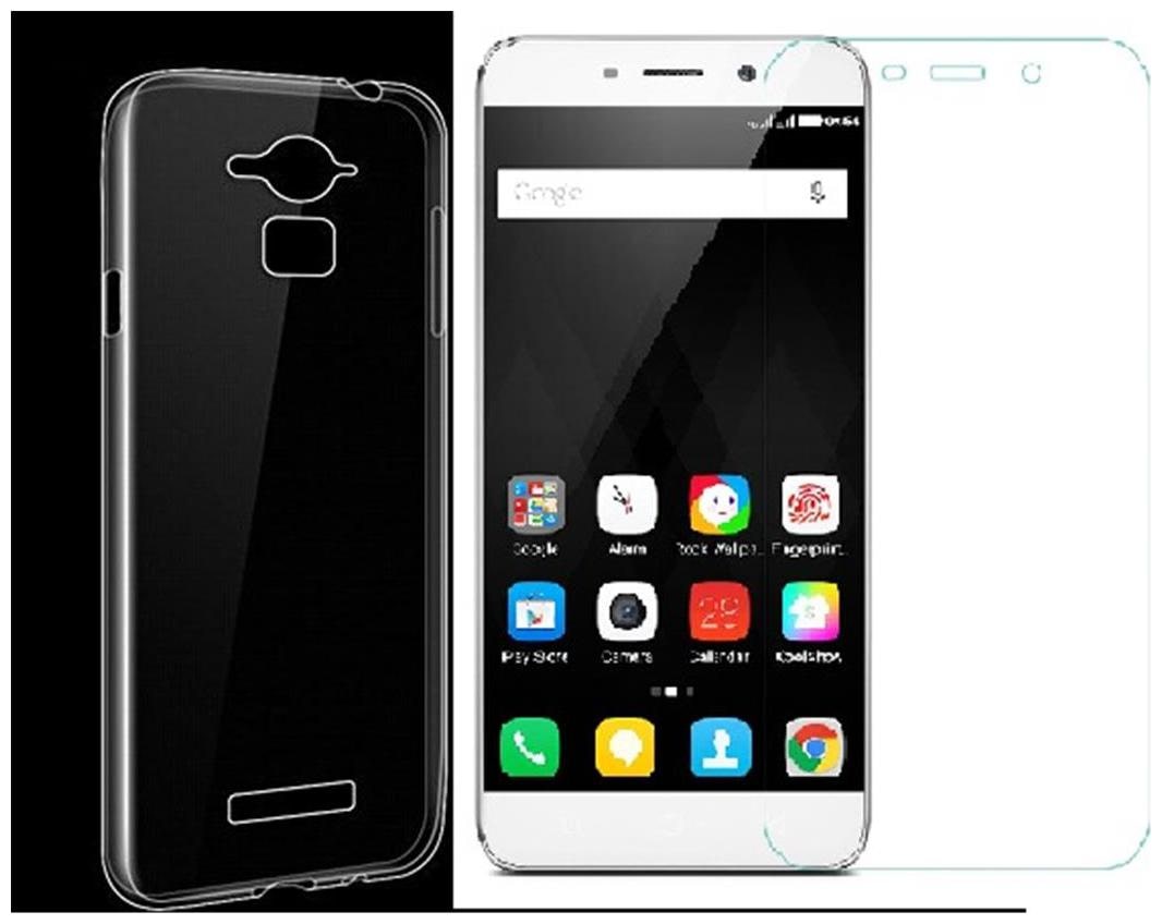 

Coolpad note3 transparent back cover with tempered glass (crystal clar soft case)