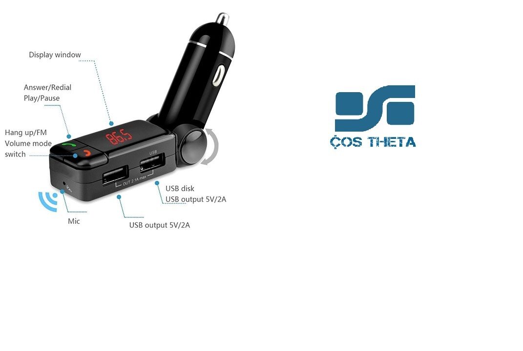

Cos theta 2 1 amp Turbo Car Charger (Black)