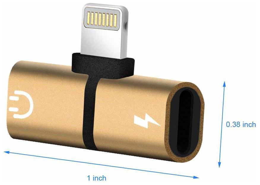 

COS THETA Headphone Splitter 8 Pin (Lightning) Cable ( 0 2-0 5m Gold )