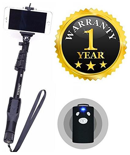 

Cos theta Bluetooth Selfie Stick (Black Remote Included)