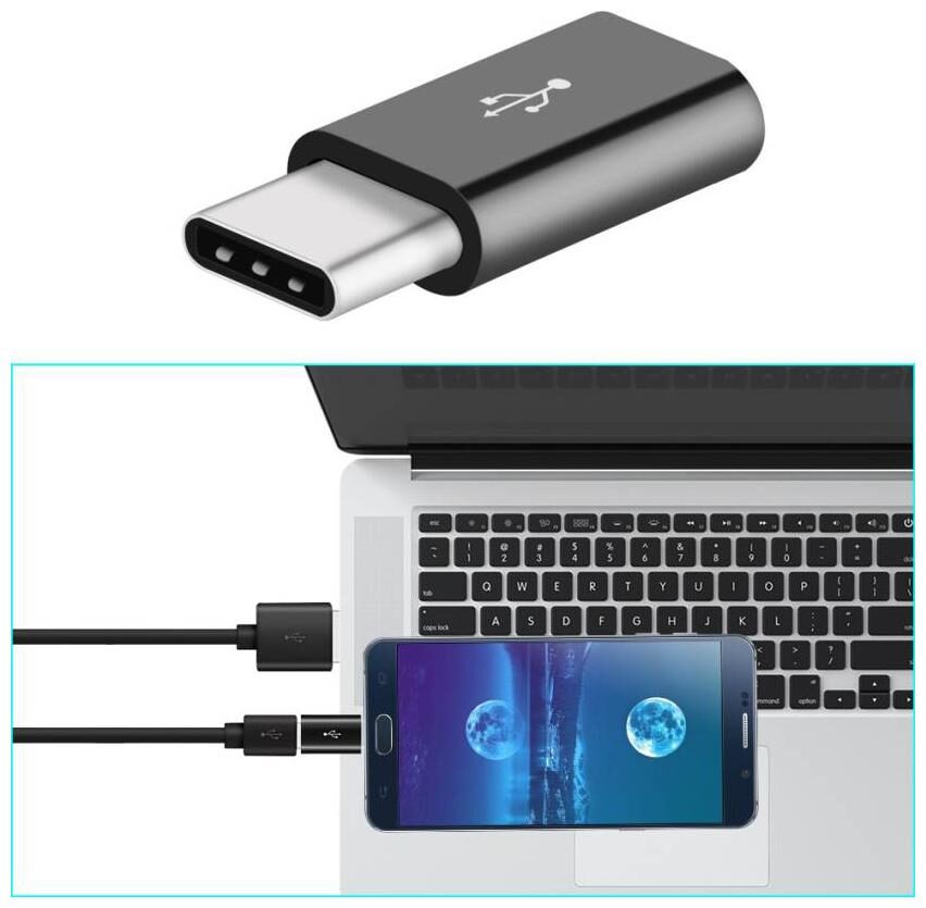 

Cos theta Type-c 3 1 Data Connector USB 3 0 female Metal OTG USB Type C Cable (All Phones With Type C port Black Sync and Charge Cable)