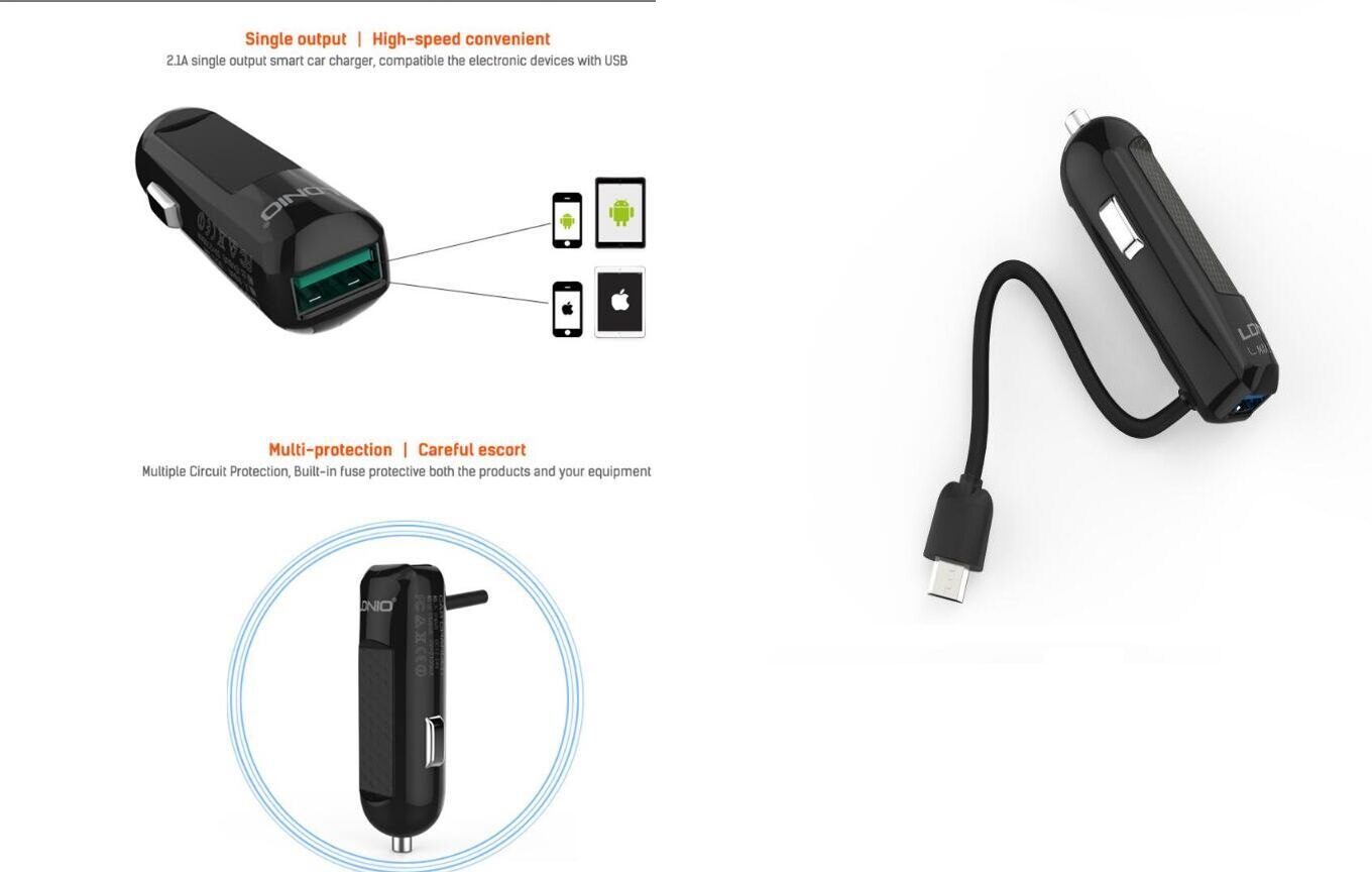 

Cos theta Universal car charger USB 2 0 Port 2 1a Output High Speed Car Charger