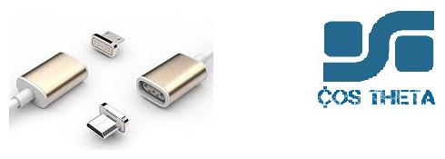 

Cos theta USB metal and data sync one match two plug Micro USB type-c plug 2 in 1 for all android system support fast Magnetic Charging Cable (Gold)