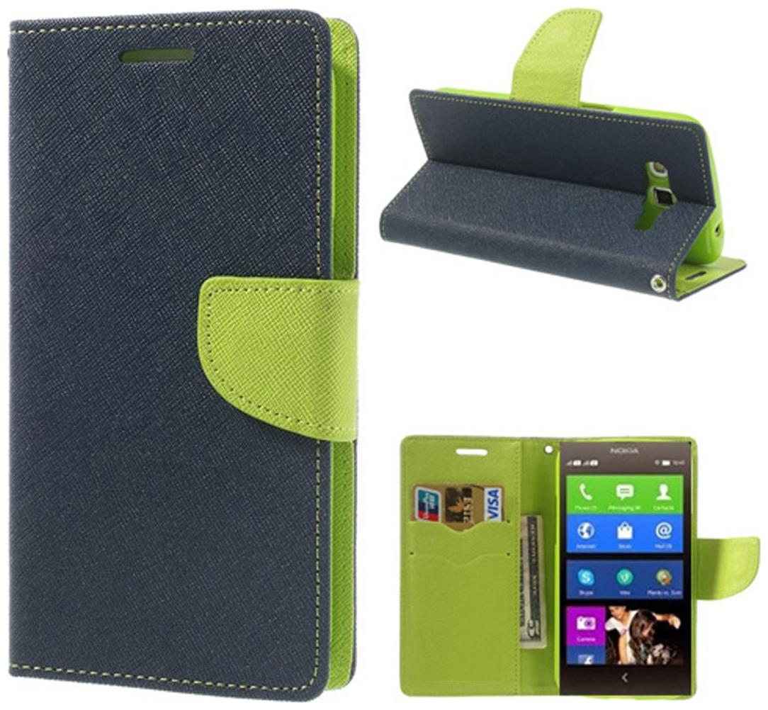Coverage Flip Cover For Sony Xperia M2 Dual D2302 Blue Green