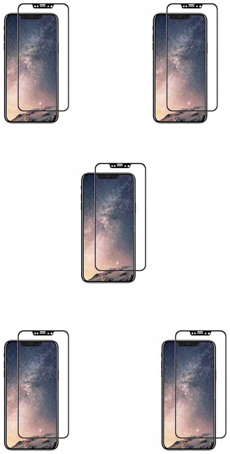 

CRAVEMART EDGE TO EDGE TEMPERED GLASS FOR APPLE IPHONE X WATERPROOF (PACK OF 5)