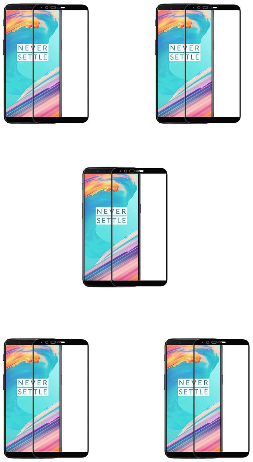 

CRAVEMART EDGE TO EDGE TEMPERED GLASS FOR ONEPLUS 5T 6D TEMPERED GLASS (PACK OF 5)