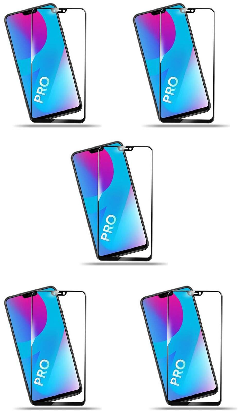 

CRAVEMART SCREEN GUARD FOR VIVO V9 PRO 9D TEMPERED GLASS (PACK OF 5)