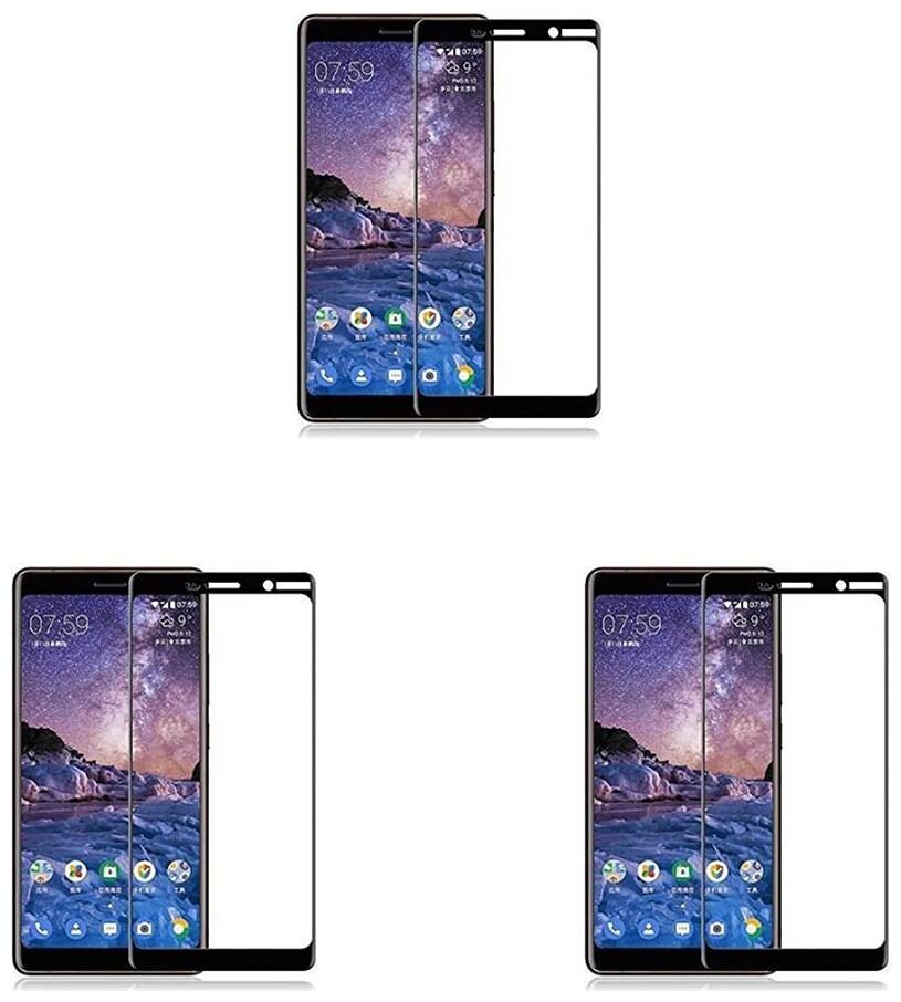 

CRAVEMART SCREEN GUARD FOR NOKIA 7 PLUS 11D TEMPERED GLASS (PACK OF 3)
