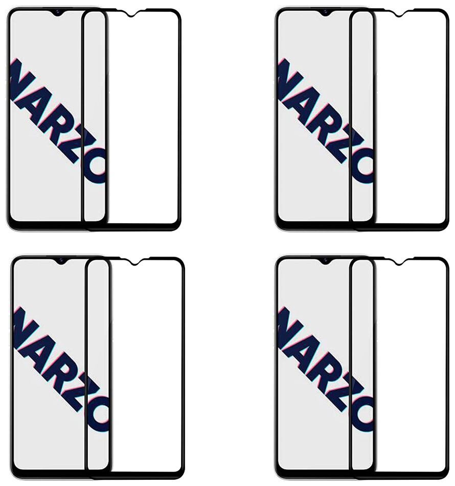 

CRAVEMART TEMPERED GLASS FOR REALME NARZO 10A 4D TEMPERED GLASS (PACK OF 4)