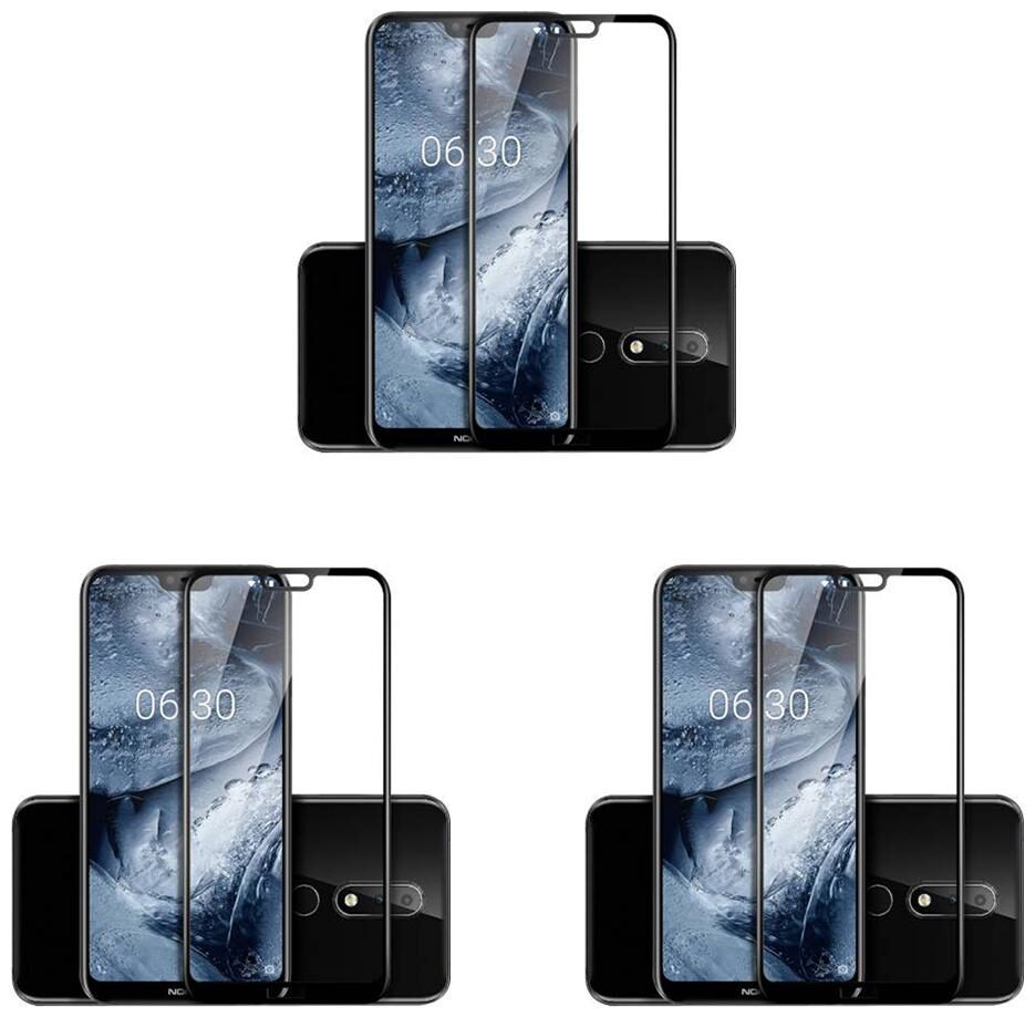 

CRAVEMART TEMPERED GLASS FOR NOKIA 6 1 PLUS 4D TEMPERED GLASS (PACK OF 3)