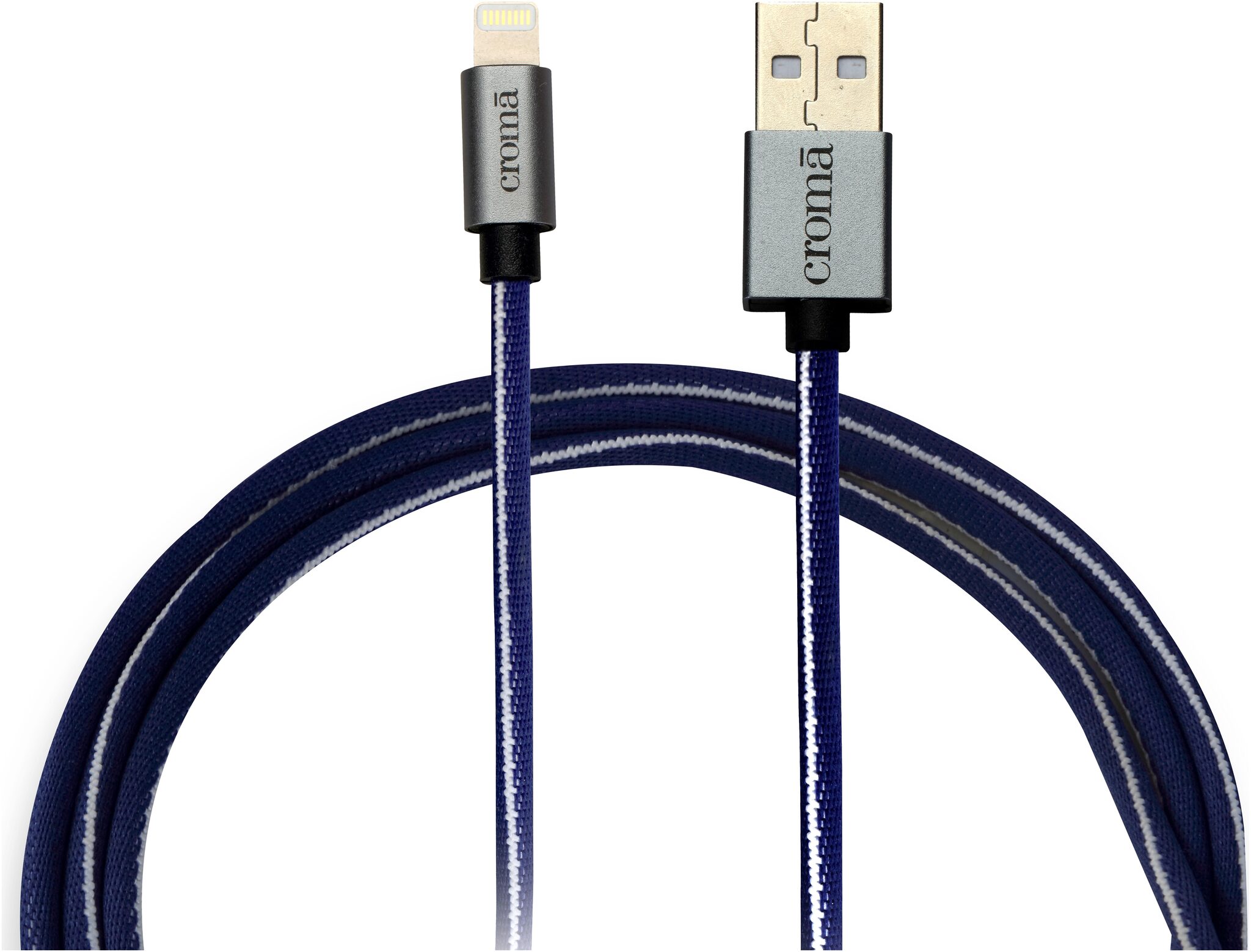 

Croma 2 in 1 (Lightning Micro USB) Data Charging Cable Blue
