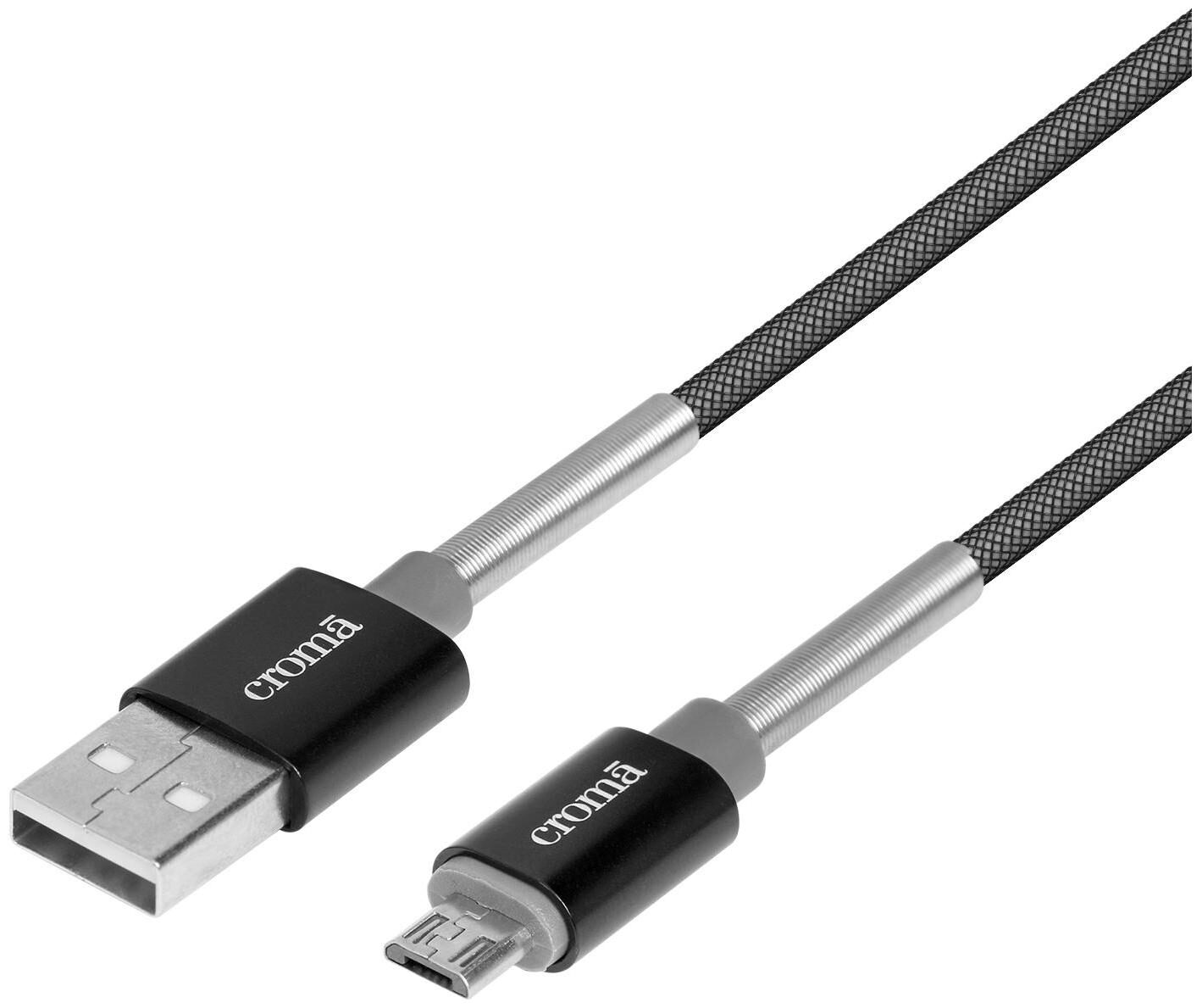 

Croma Data Charging Micro USB Cable ( 1 m Black )