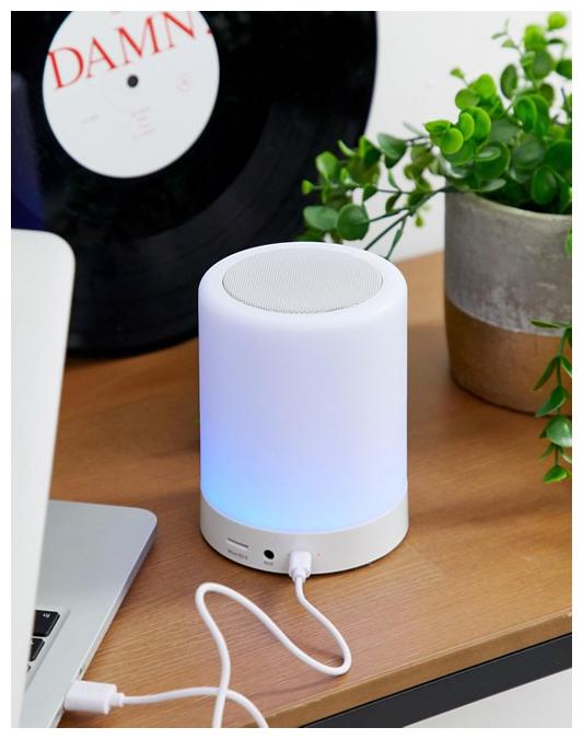 

Crystal Digital LED Touch Lamp Bluetooth Speaker Wireless HiFi Speaker Light USB Rechargeable Portable