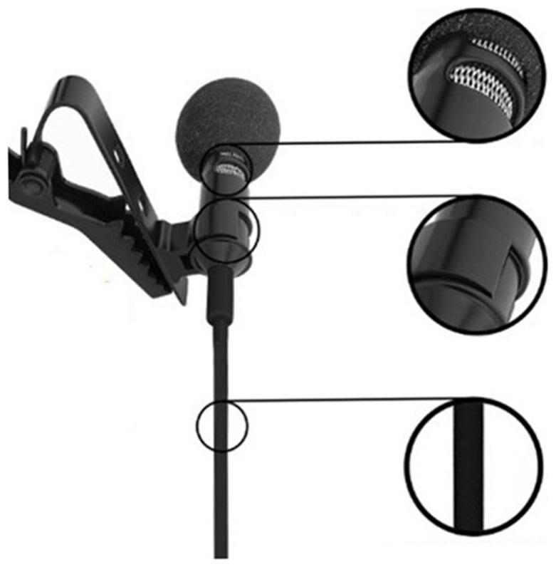 

Crystal Digital 3 5 mm Clip Collar Mike for Voice Recording Mobile Pc Laptop Android Smartphones DSLR Camera (Black)