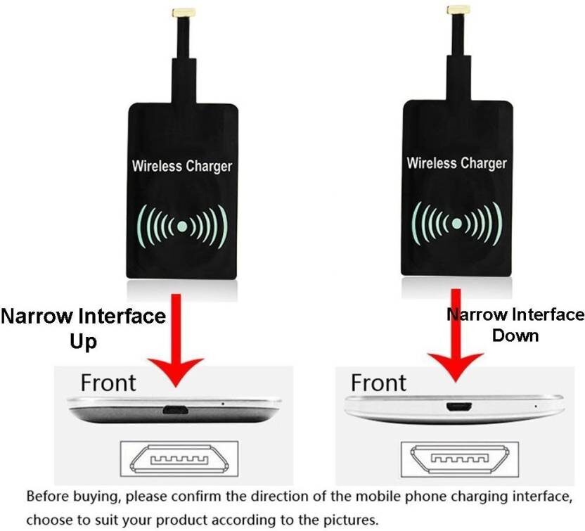 

Crystal Digital Universal QI Wireless Charging Receiver Pad With Micro USB Compatible For All Smartphones