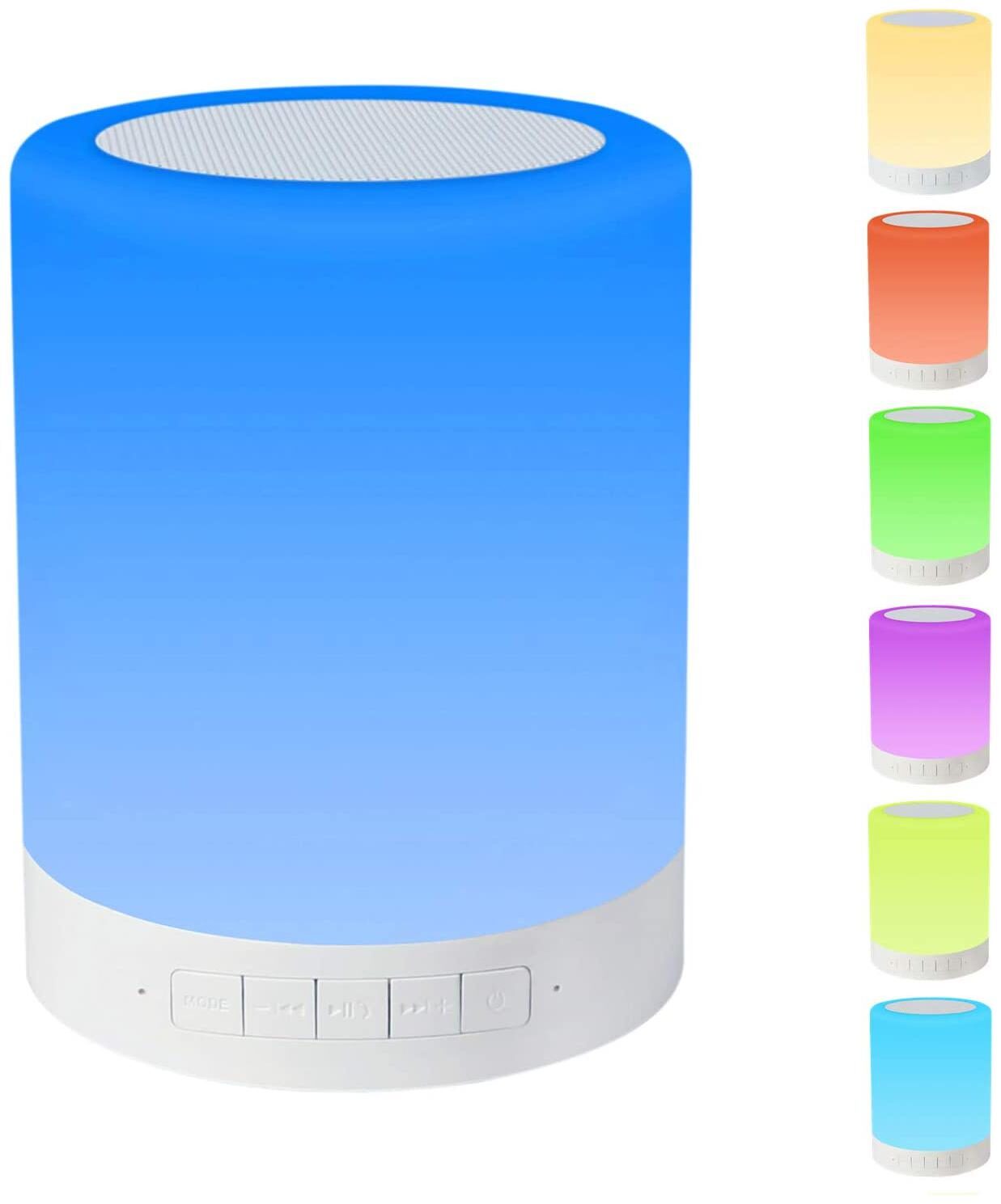 

Crystal Digital Wireless Speaker Portable Bluetooth with Smart Color Changing Touch Mode Night Lamp Cum Speaker