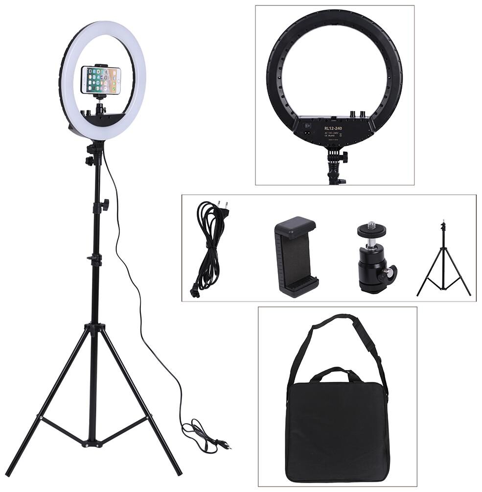

Crystal Digital 14 Inch Light Adjustable LED Selfie Ring Light with Foldable Slim Tripod Stand