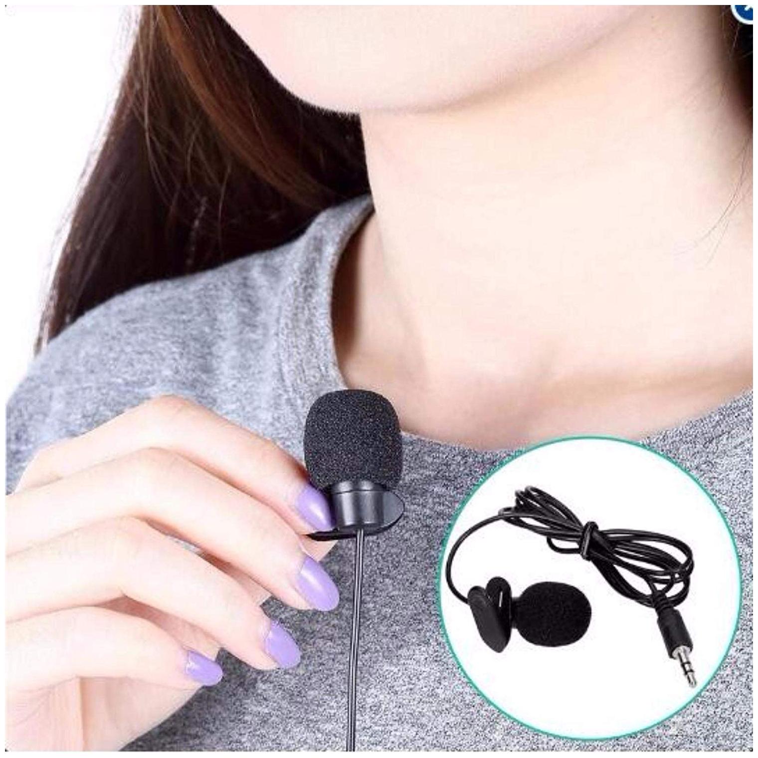 

Crystal Digital Collar Mic High Sensitivity 3 5mm Microphone for Make Video