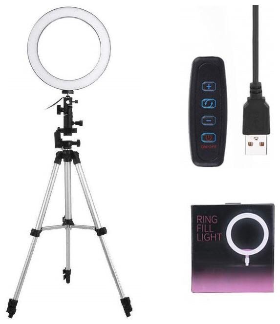 

Crystal Digital 3110 Tripod LED Selfie Ring Light Video Shooting with 3 Light Modes Brightness Level Bi-Colour Premium LED Makeup Lighting