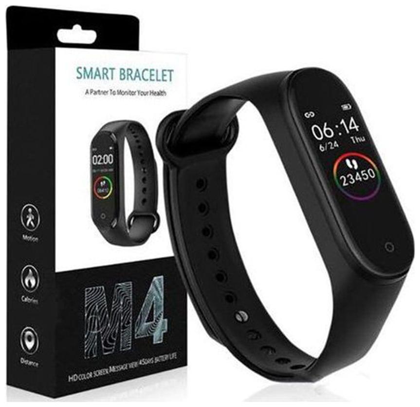 

Crystal Digital M4 Bluetooth Intelligence Health Smart Band Wrist Watch Monitor Smart Bracelet Black