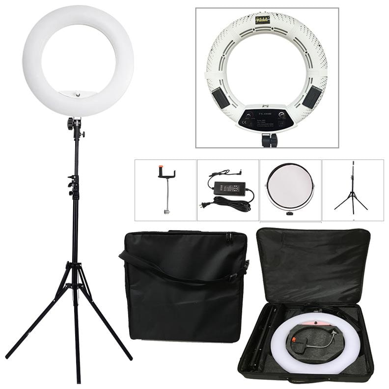 

Crystal Digital 14 inches Ring Fill Selfie Led Light Studio Camera Ring Light Photo Phone Video Light Lamp with Tripods Stand (Black)