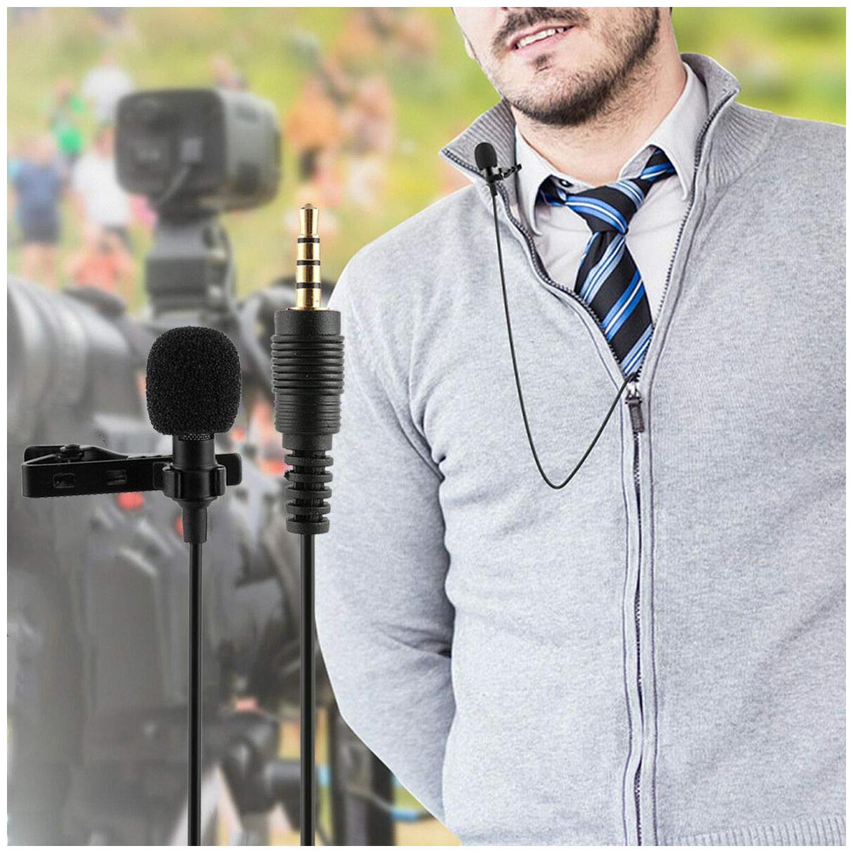 

Crystal Digital Collar Mic High Sensitivity 3 5mm Microphone for Voice Chat Video Conferencing Recording For Laptop