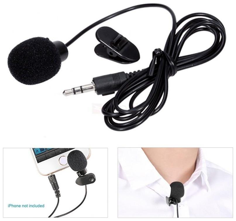 

Crystal Digital 3 5MM Clip On Mini Lapel Lavalier Microphone for Voice Chat Video Conferencing Recording for Smartphones DSLR camcorders etc
