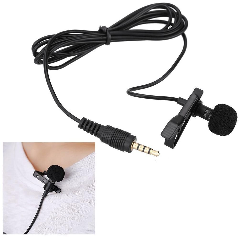 

Crystal Digital Caller Audio Microphone 3 5mm Jack Plug Mic Stereo Mini Lapel Wired Collar MIC
