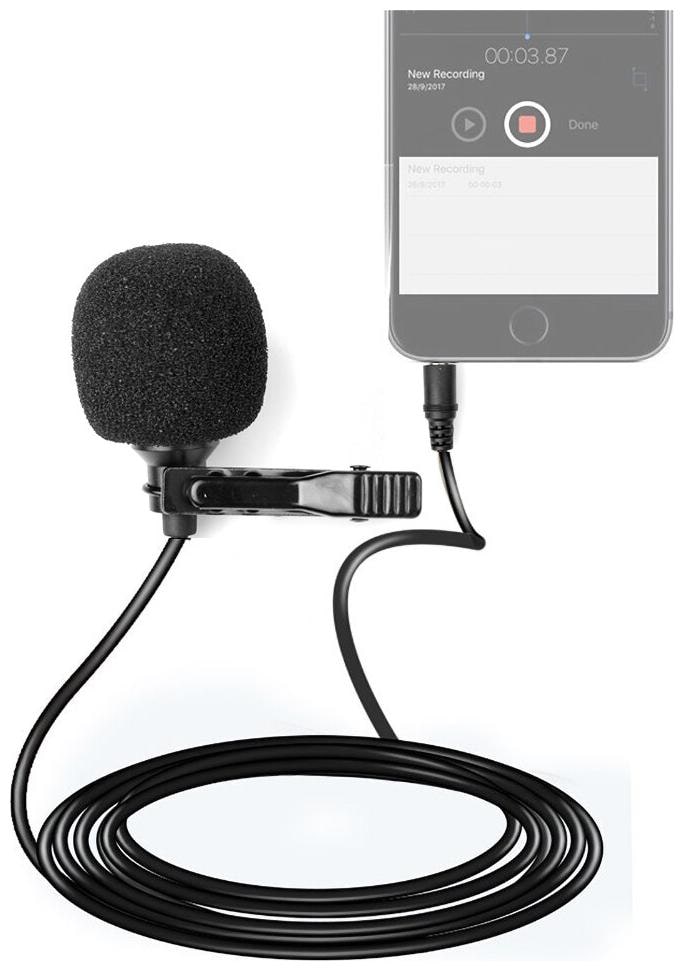 

Crystal Digital Collar Mic Microphone 3 5mm Jack For iPhone SmartPhones Recording PC