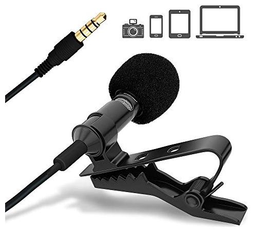 

Crystal Digital Portable Microphone 3 5mm Jack Clip on Lapel Collar Mini Lavalier Microphone Mic for iPhone Mobile Phone Black