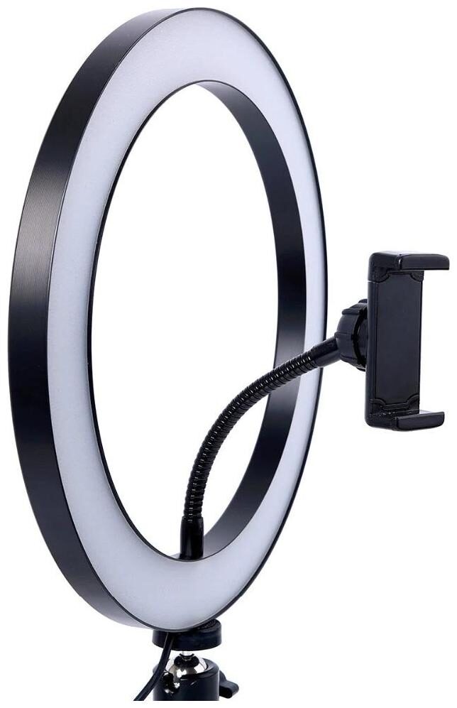 

Crystal Digital Aluminium Alloy 3120 Tripod Stand Holder Clip for Phones with Selfie Ring Fill LED Light for All Devices