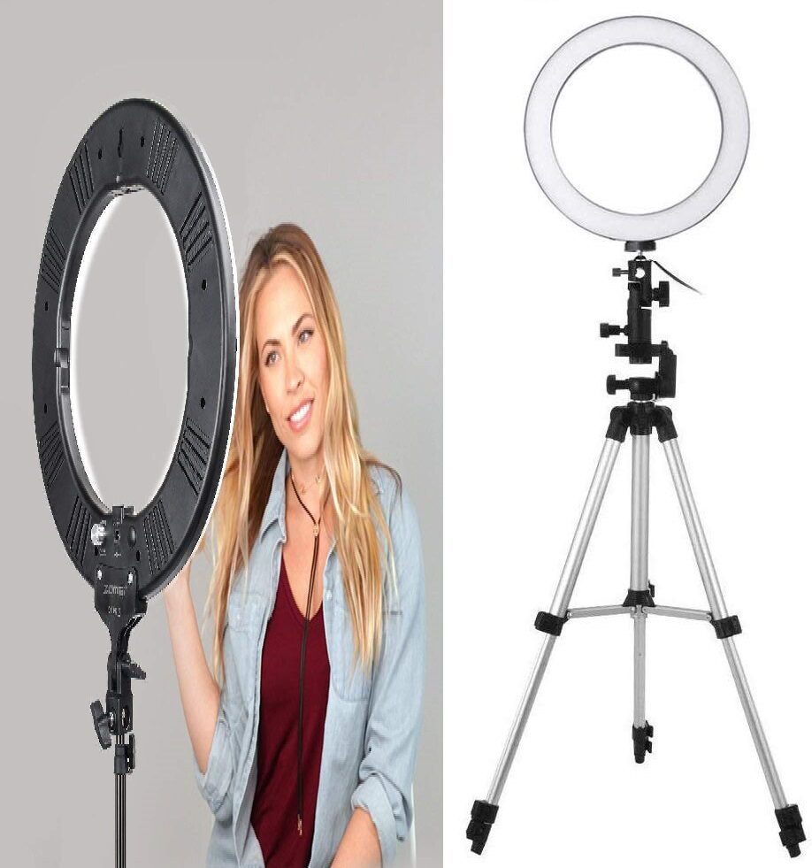 

Crystal Digital Selfie Ring Light with 3110 Tripod Stand Flexible Phone Holder for Live Stream Makeup Tiktok Musically with 3 Mode Light