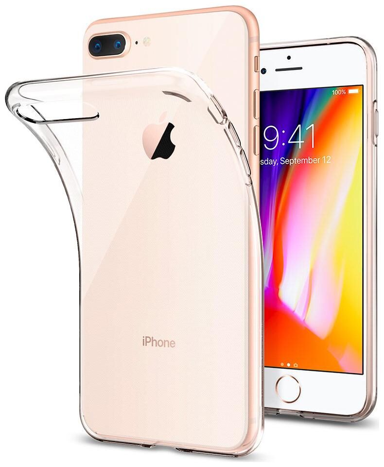

D CAT Silicone Back Cover For Apple iPhone 8 Plus ( Transparent )
